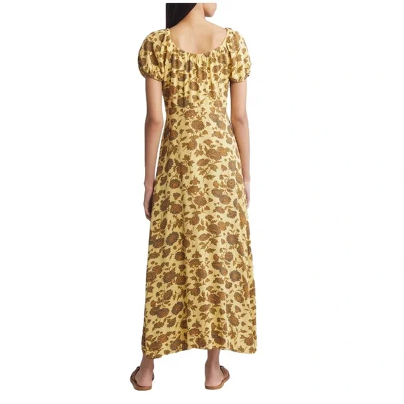 Treasure & Bond Mustard Floral Maxi Dress - Picture 3 of 7